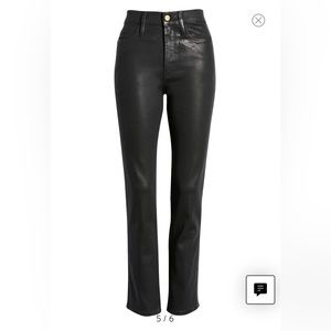 FRAME, women’s size 27, black straight leg, high rise denim, brand new w/ tags